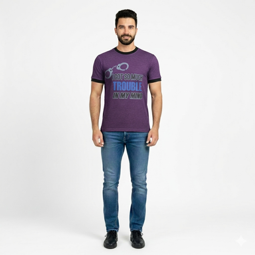 Contrast Rib Shaded T Shirt