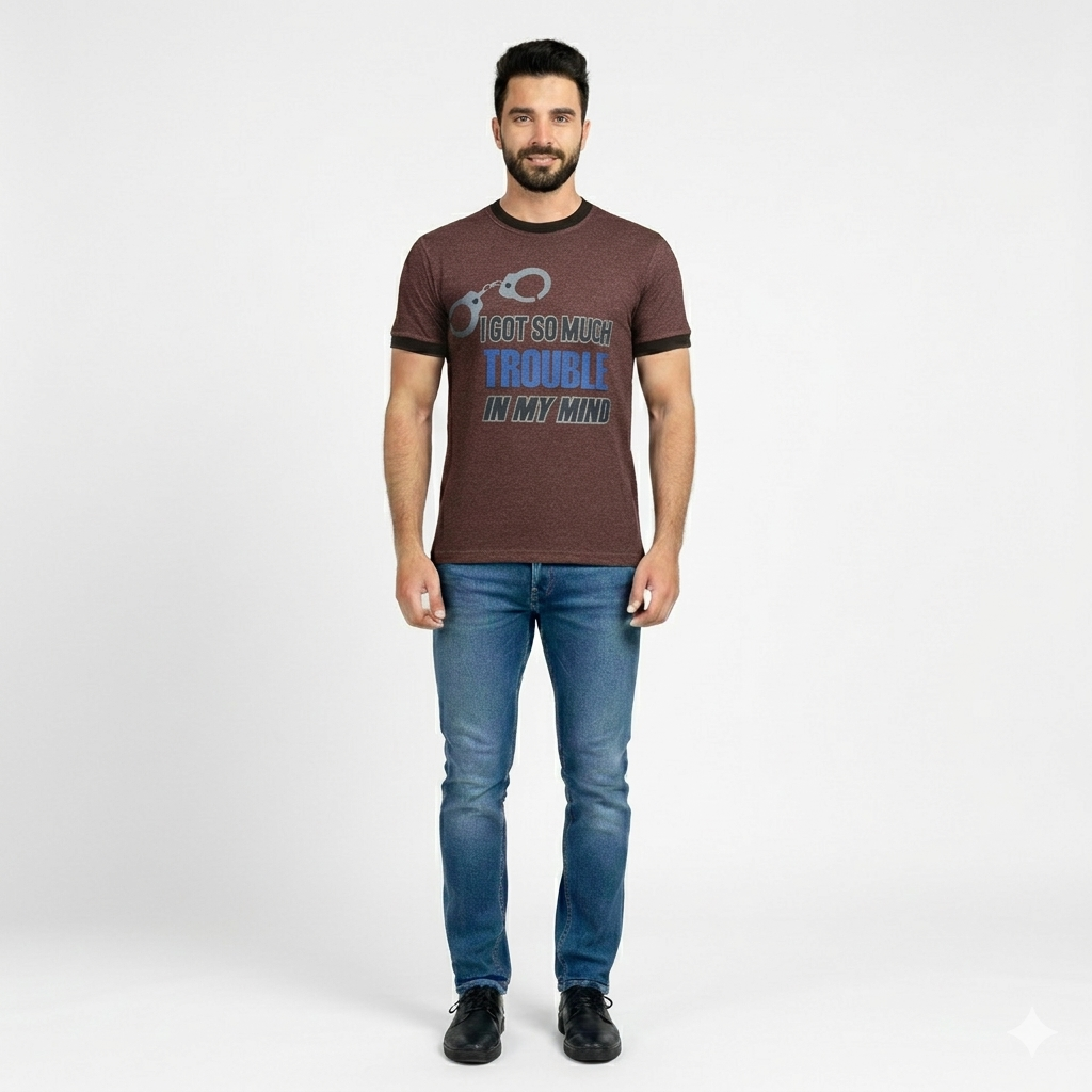 Contrast Rib Shaded T Shirt