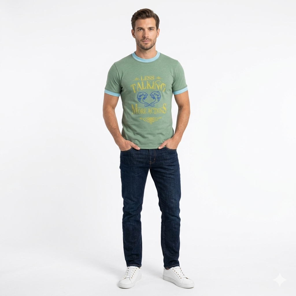 MEN Less Talking Lovely Printed T Shirt