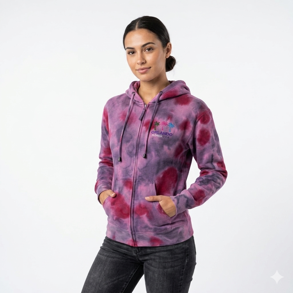 Orlando Pink Tie & Dye Hoodie