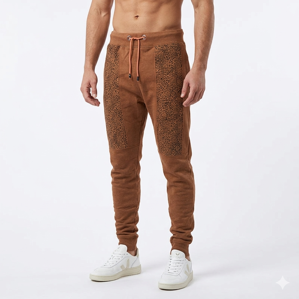Camouflage Summer Trousers With Center Panel