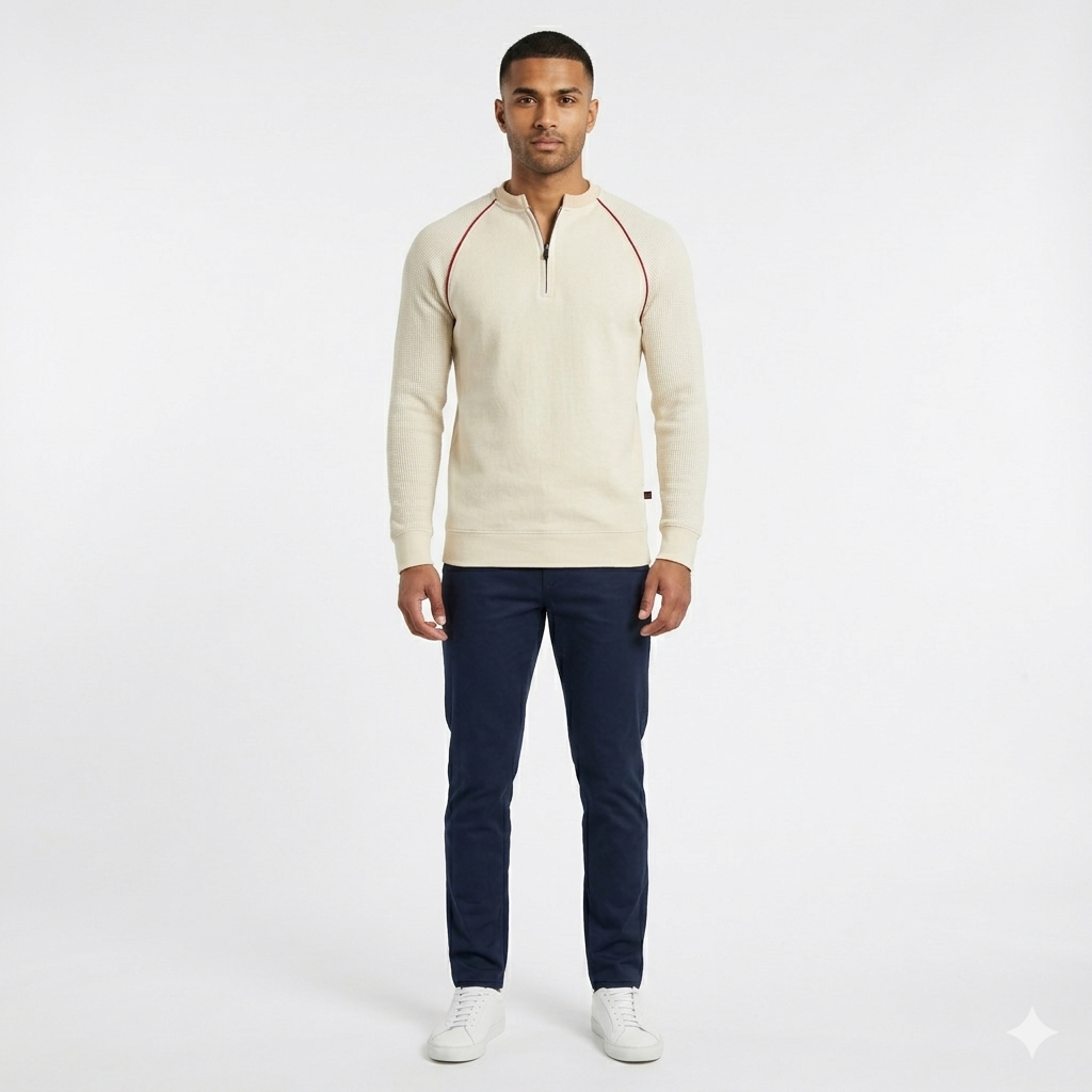 Terry "Short Zip Fashion" Sweat Shirt