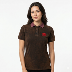Brown 03-Tunic Shaded Polo Shirt