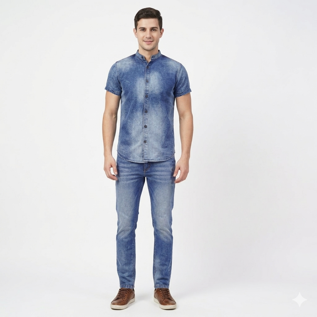 Shaded Denim Suit