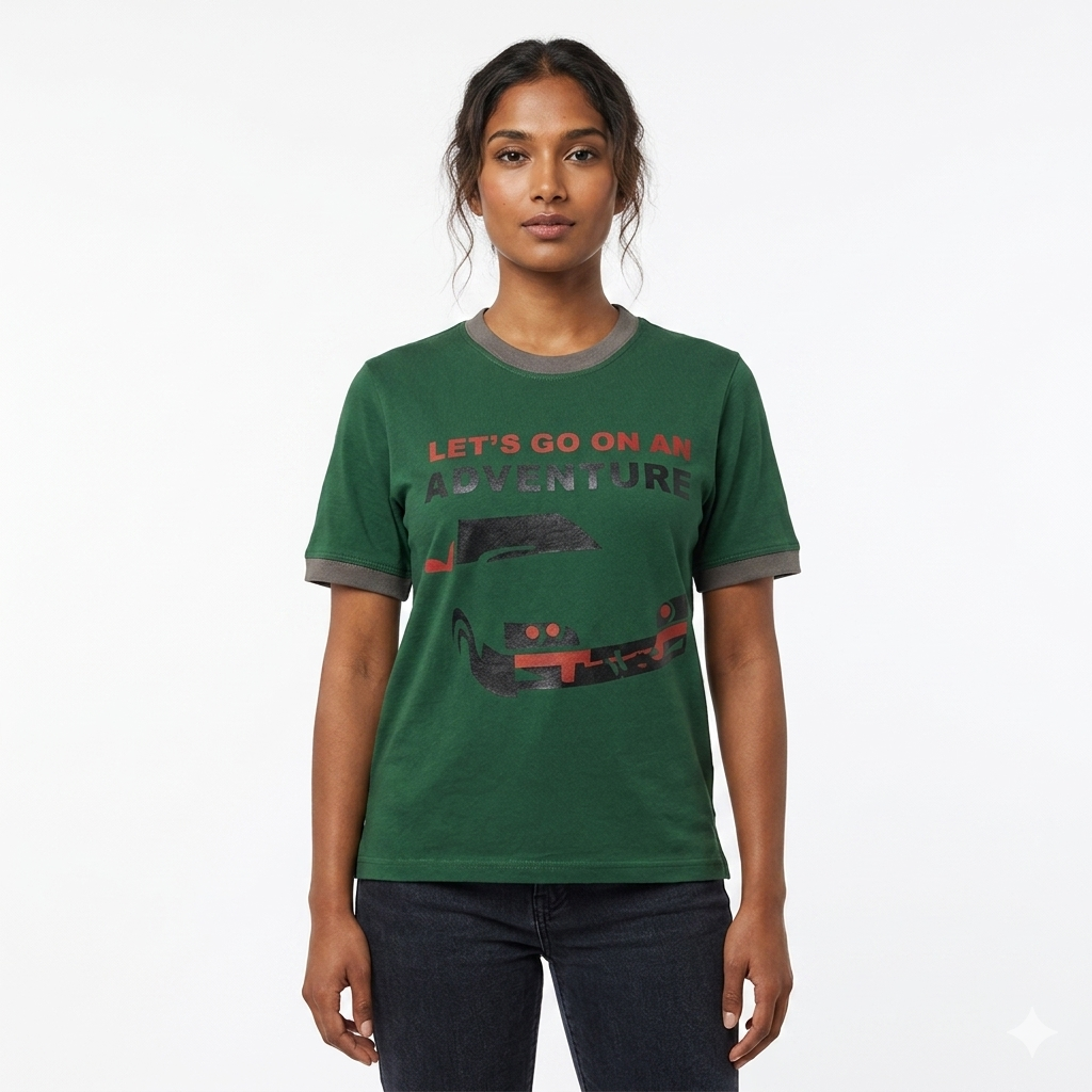 Women "ADVENTURE" Printed T Shirt