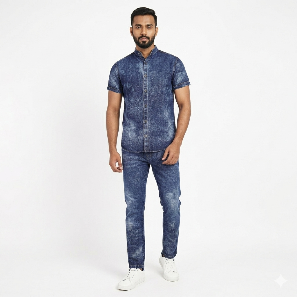 Heavy washed Denim Suit