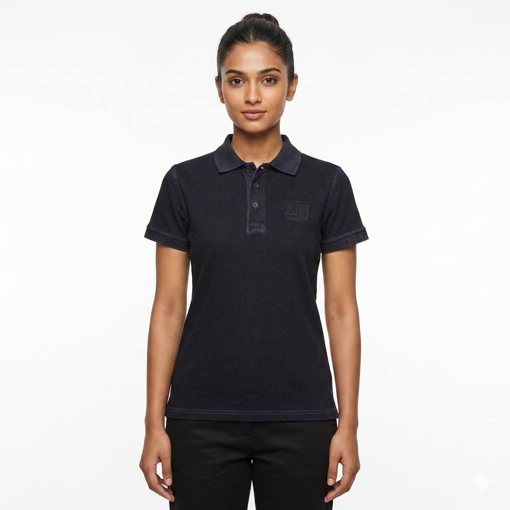 Black 02 tunic washed Polo Shirt