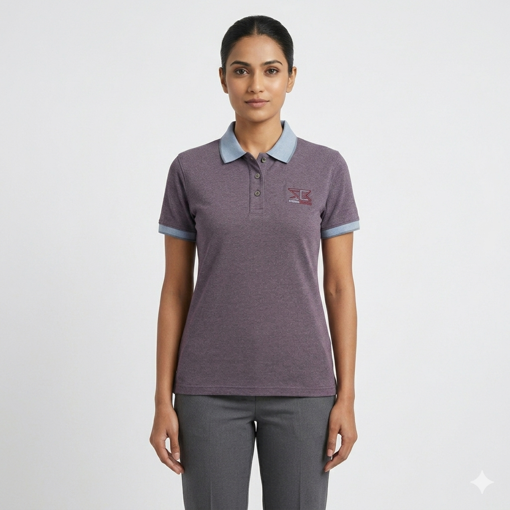 Light Purple 03-Tunic Polo Shirt