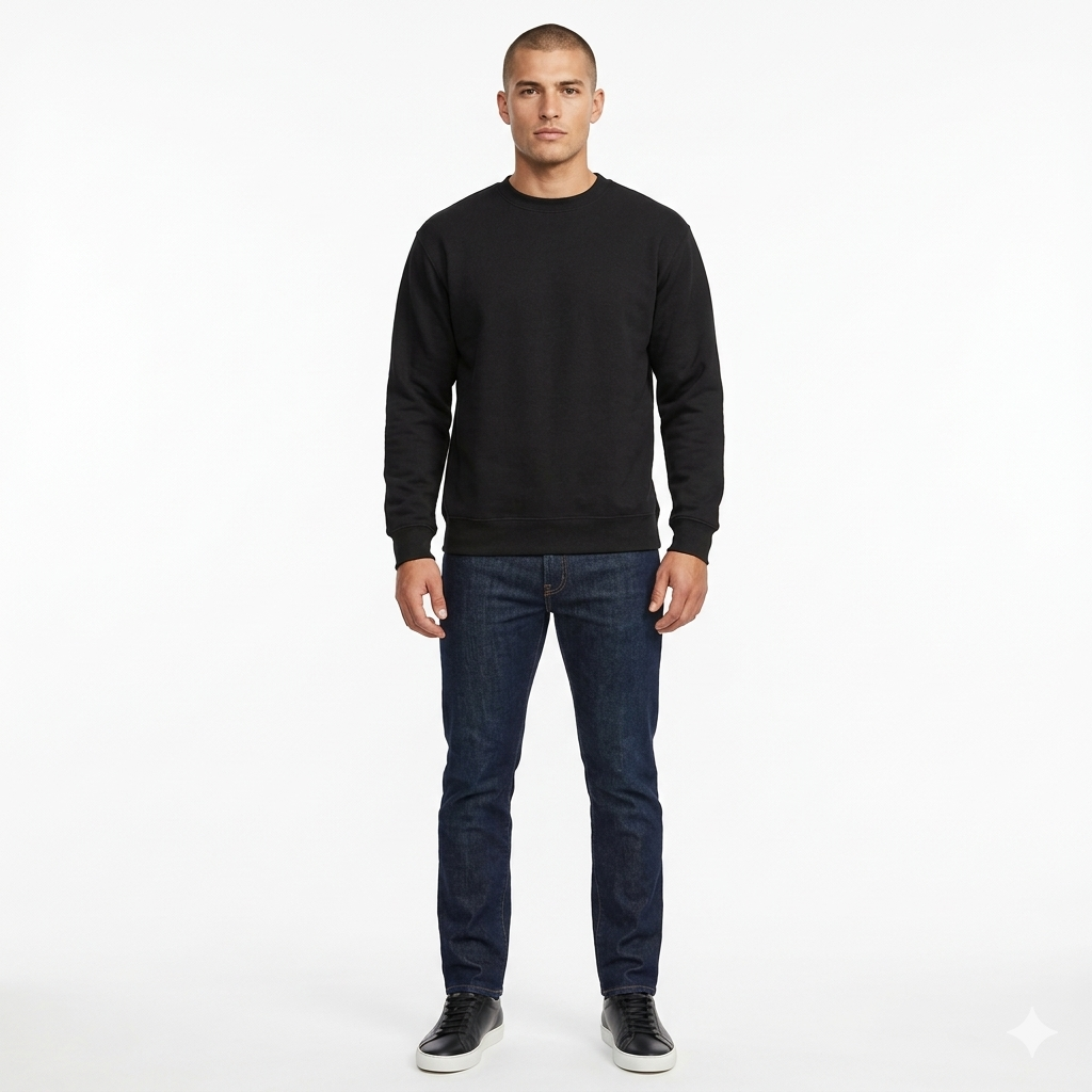 Down Shoulder Round Neck Sweat Shirt
