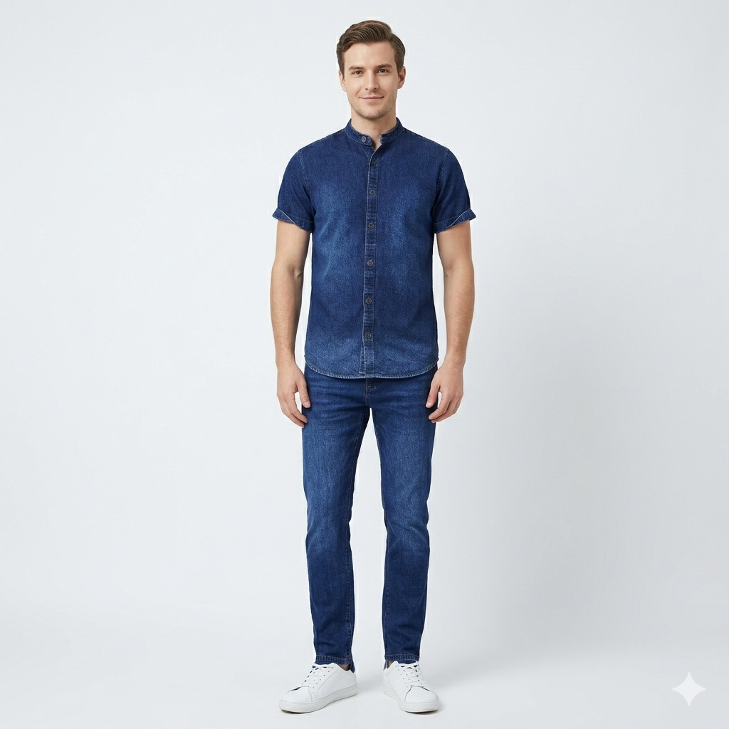 Stone wash Denim Suit