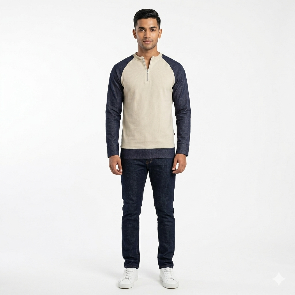 Terry Body "Short Zip Fashion" Sweat Shirt