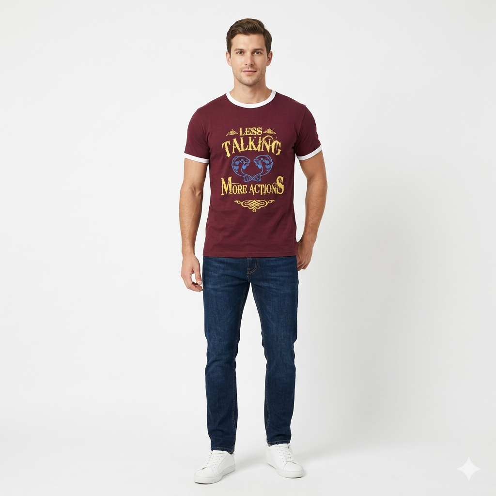 MEN Less Talking Lovely Printed T Shirt