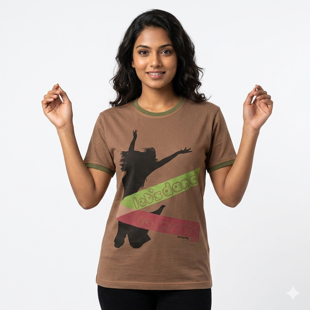 Women chest Printed Tee Shirt