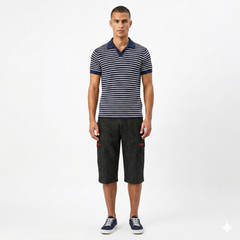 The Modern Striped Mariner Polo &amp; TexCargo Shorts Set