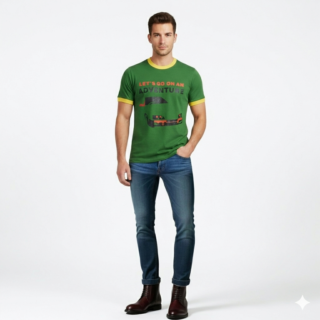 MEN Acid Wash T Shirt