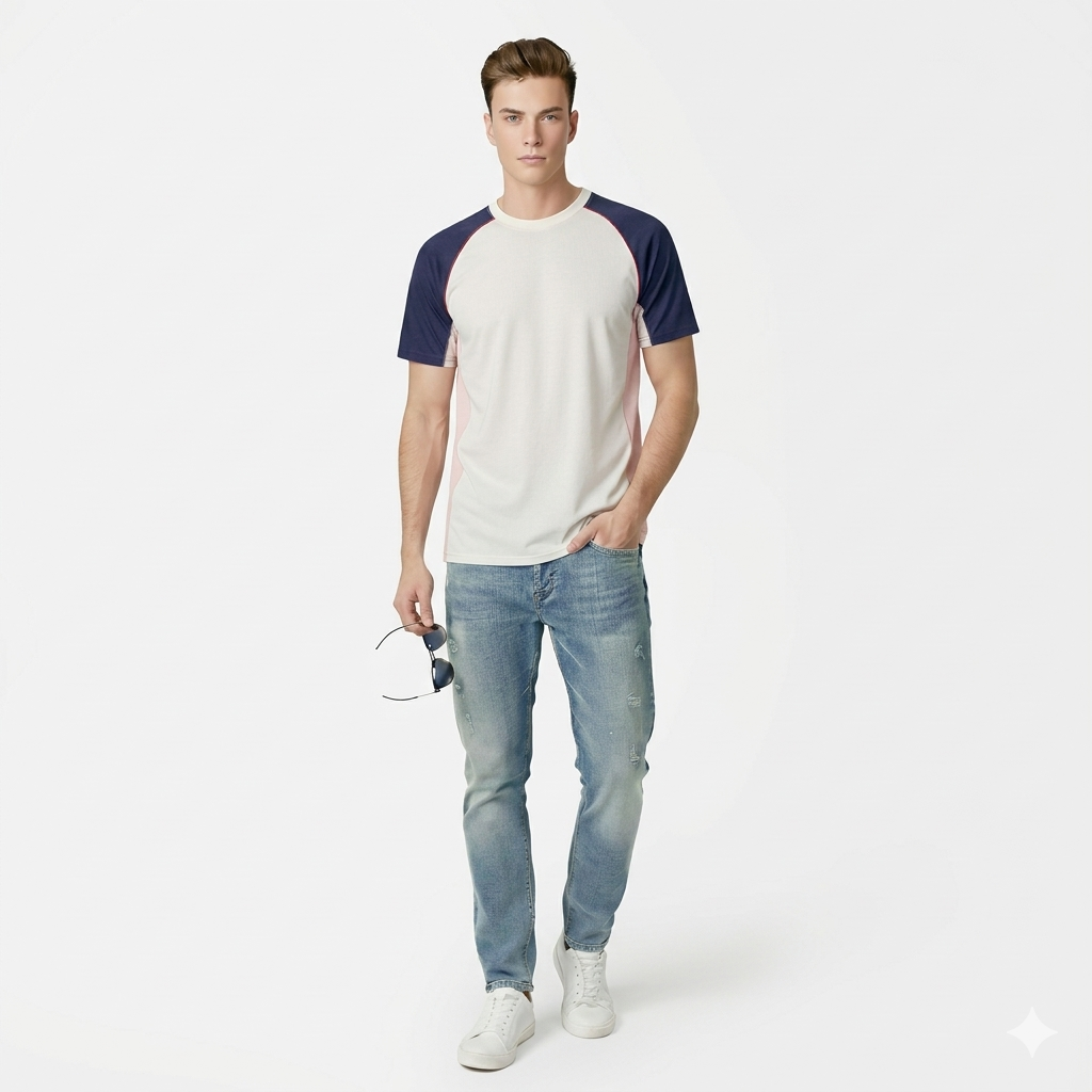 Side Panel Against Sweating Raglan T Shirt