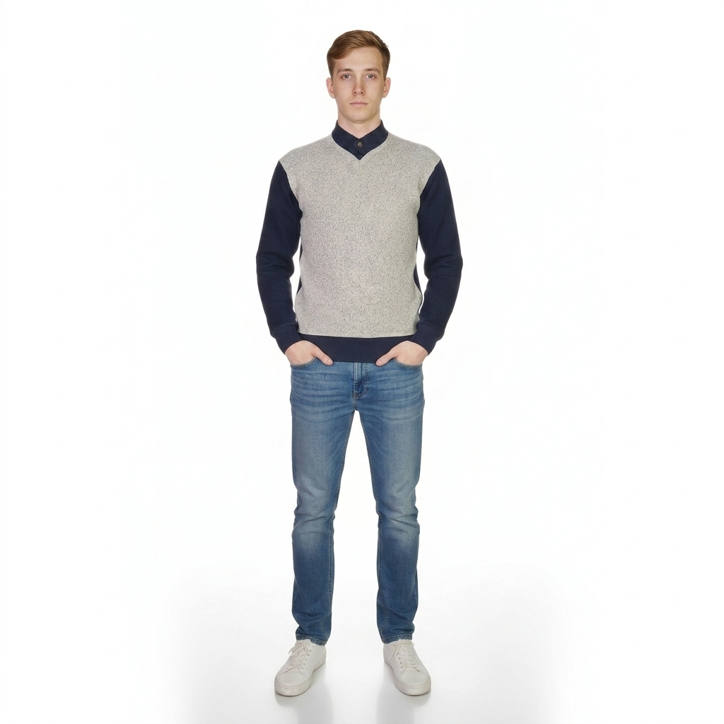 Versatile Long-Sleeve V-Neck Sweater