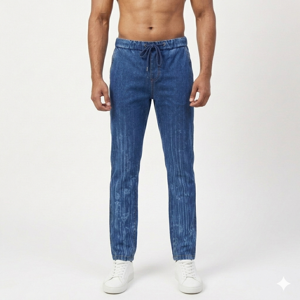Denim wash effect Pant /  Trouser