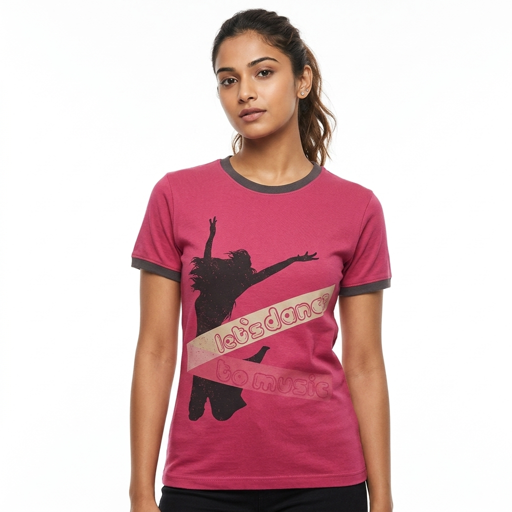 Women chest Printed Tee Shirt