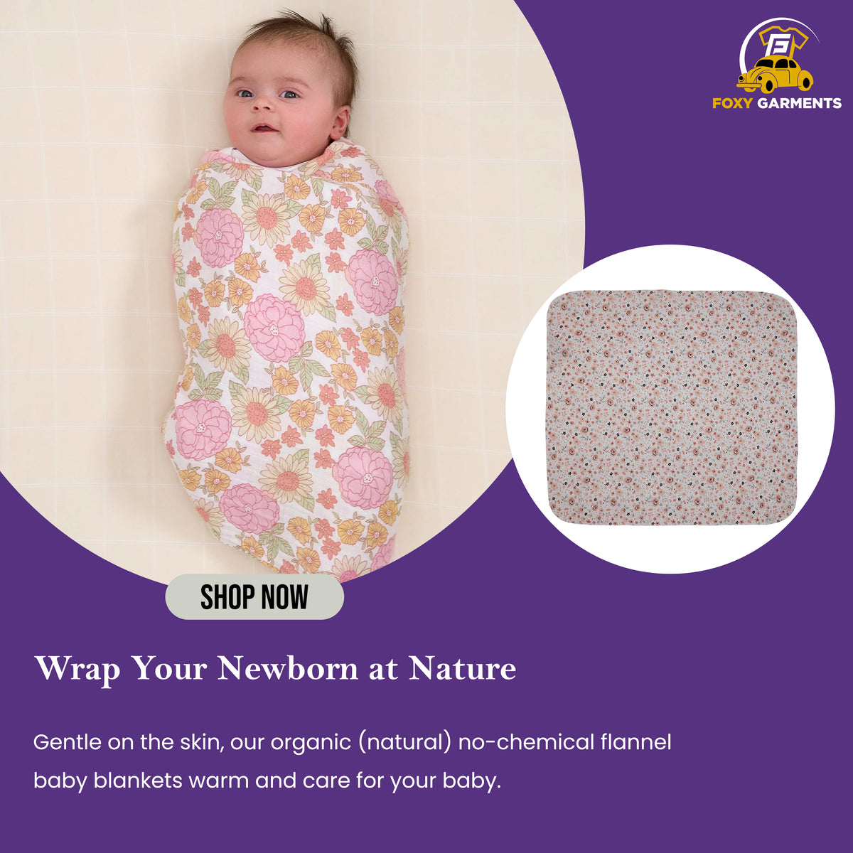 NEW BORN BABY 4-PIECE FLANNEL BLANKETS