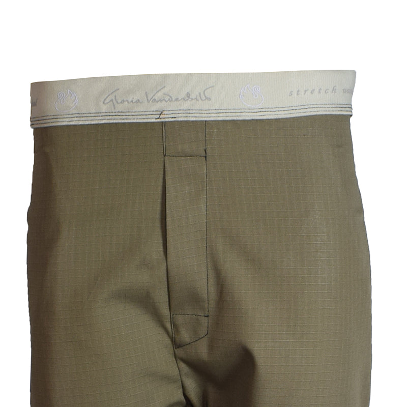 Twill Dark Khaki Pant - Foxy Garments