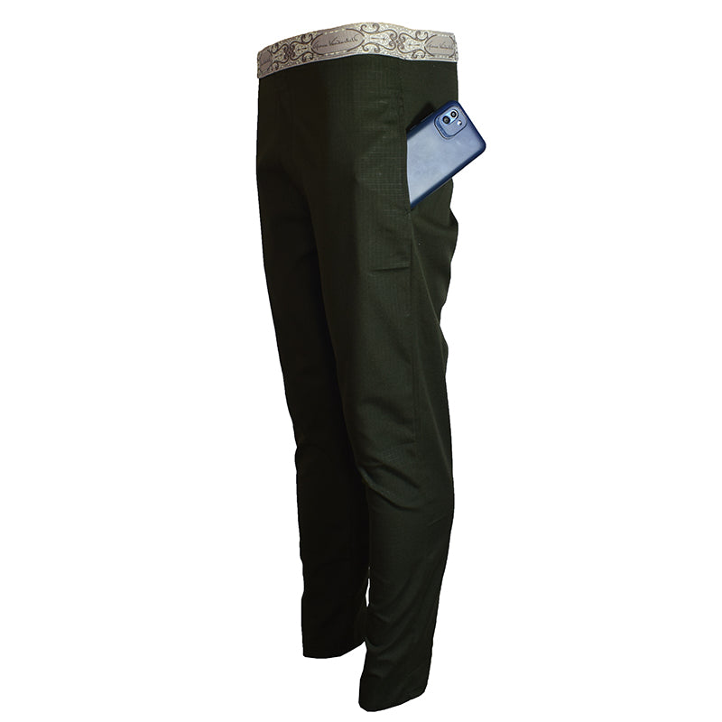 Twill Dark Green Pant - Foxy Garments